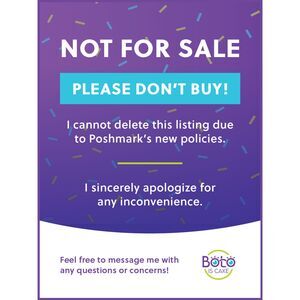 NOT FOR SALE.